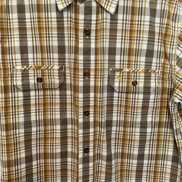 Carhartt Plaid Button Up Short Sleeve Shirt - Picture 4 of 10